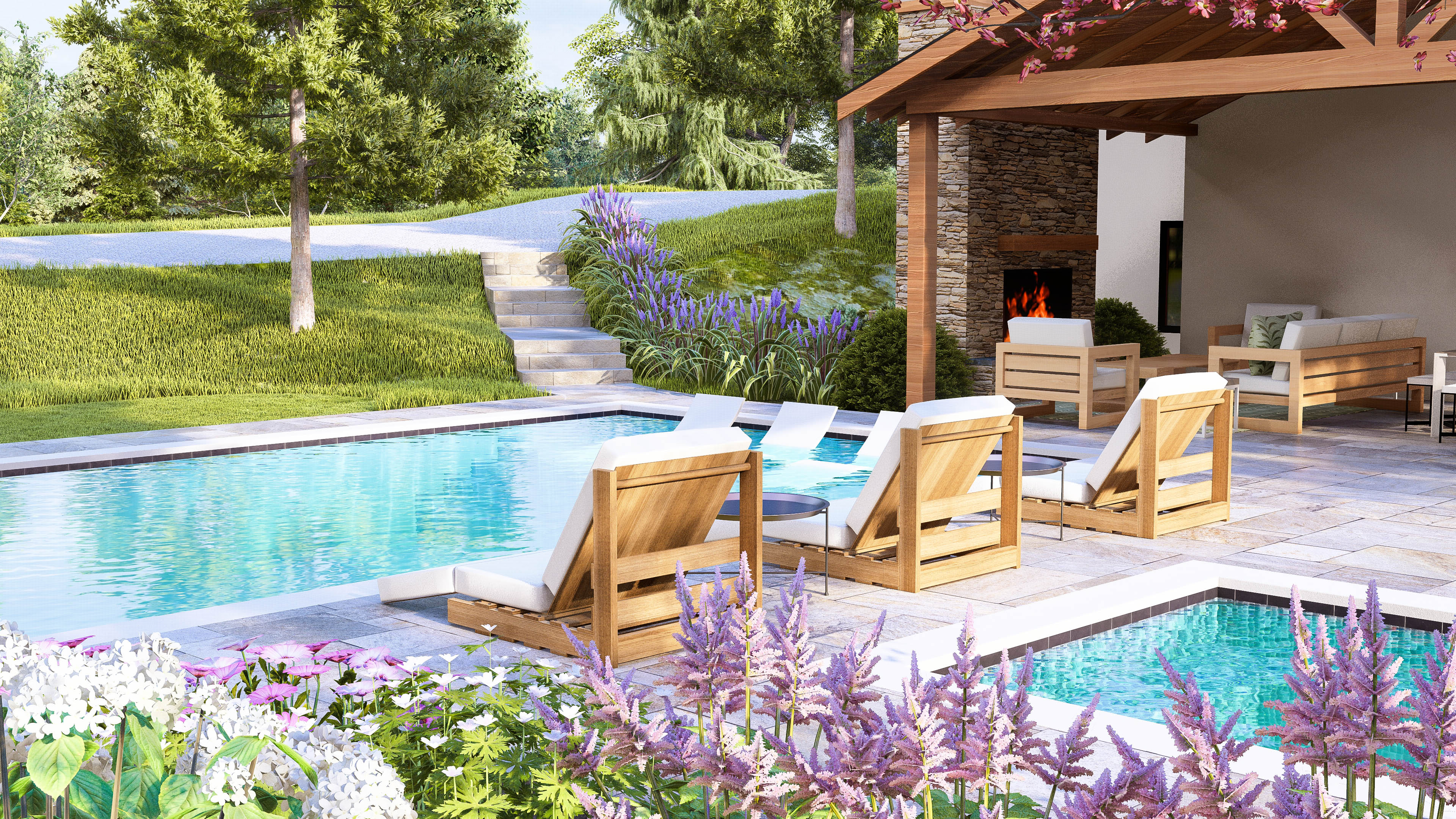 Poolside Retreat: North Carolina, USA