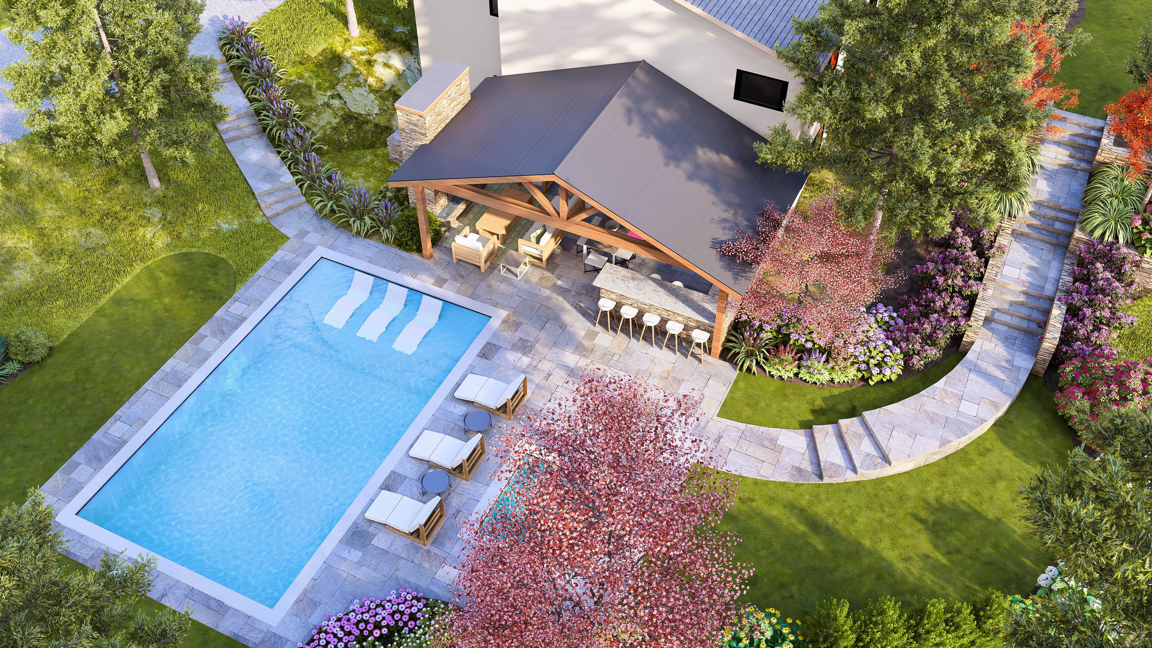 Poolside Retreat: North Carolina, USA
